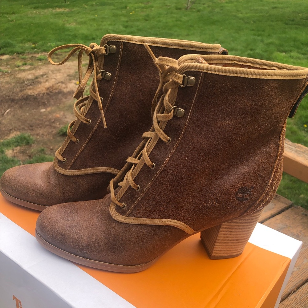 Women’s Timberland size 9.5 booties with 3” heel